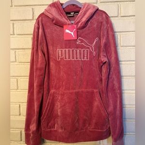 NWT-Puma velour hooded sweatshirt